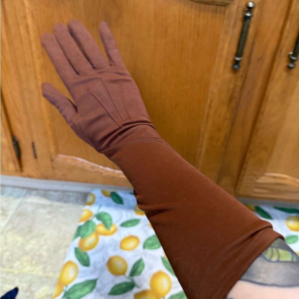 Vintage Elegant Brown Women's Gloves